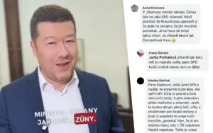 Okamura reakce na Facebooku