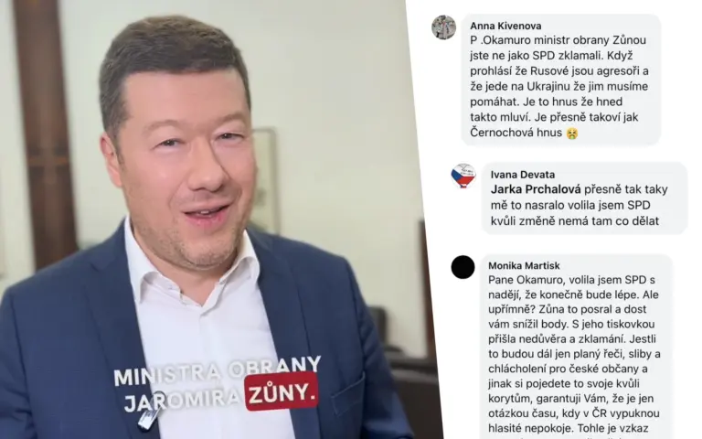 Okamura reakce na Facebooku