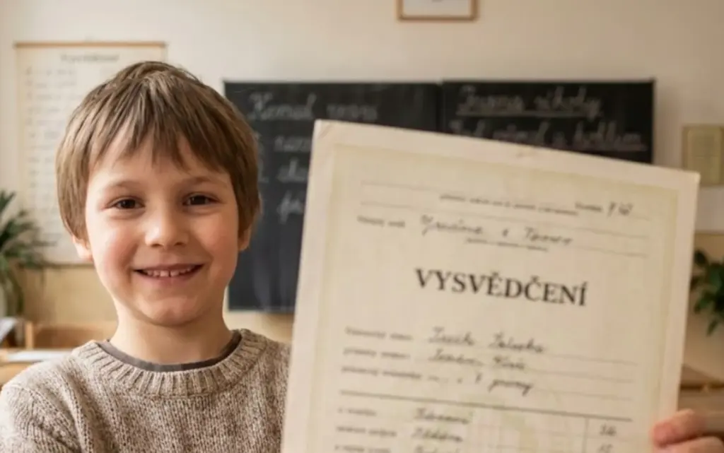 Dítě vysvědčení