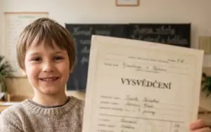 Dítě vysvědčení