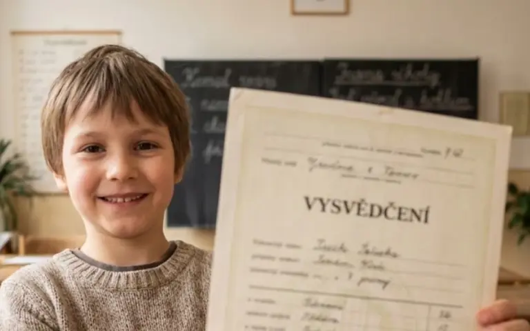 Dítě vysvědčení